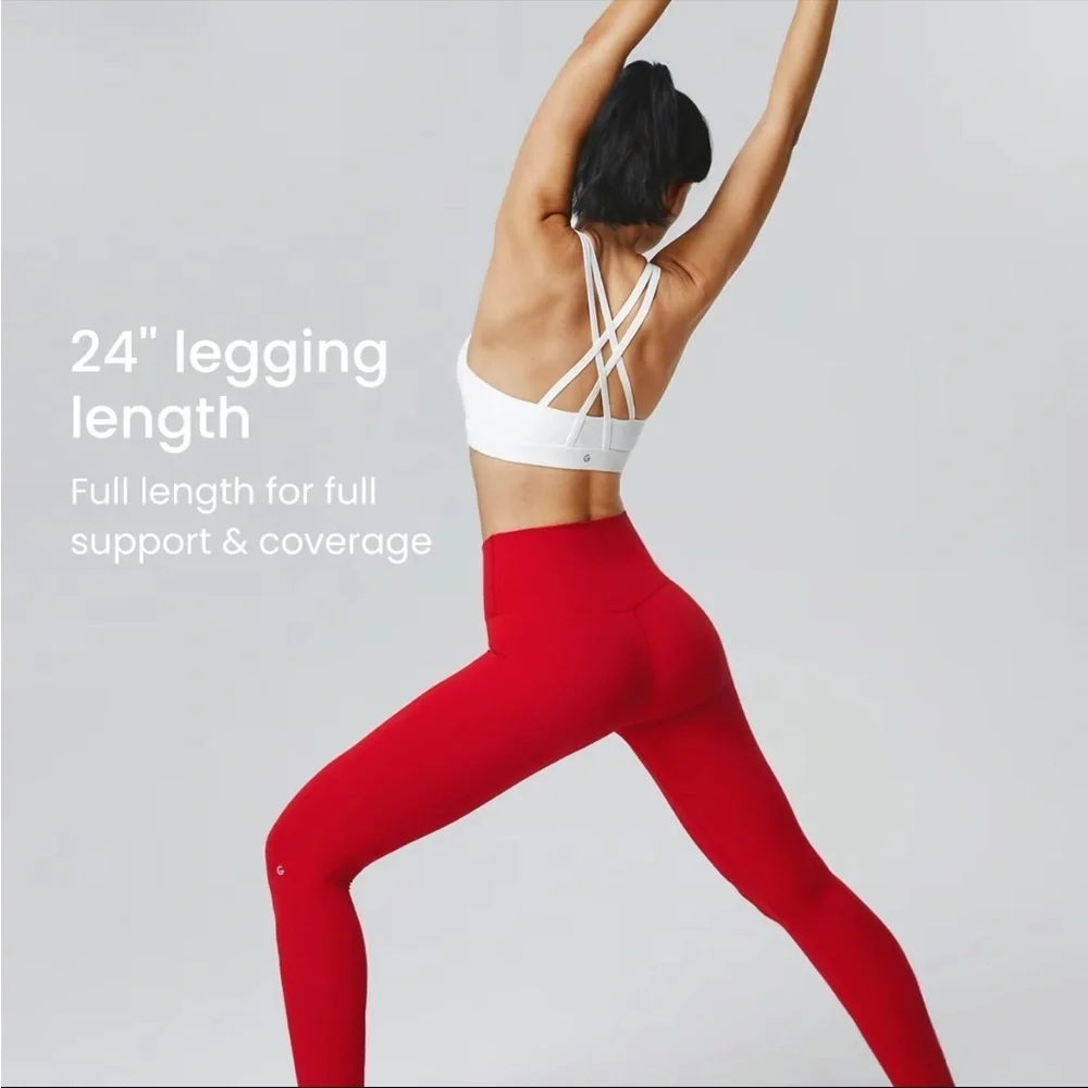 Red align crossover leggings - Picture 5 of 11